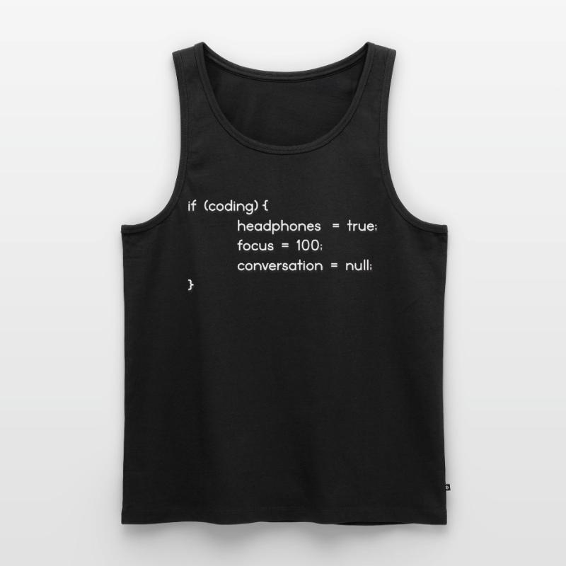 Kopfhörer, Codierer, Programmierer Codieren Männer Premium Bio Tank Top