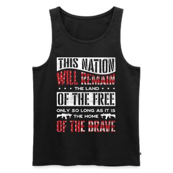 US -patriotische Zitate, Patriot, Patrioten - Männer Premium Bio Tank Top - Schwarz - Vorne - AI Model Male 178 light (178cm)