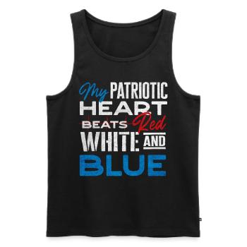 US -patriotische Zitate, Patriot, Patrioten - Männer Premium Bio Tank Top - Schwarz - Vorne - AI Model Male 178 light (178cm)