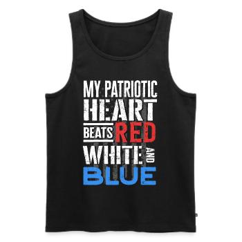 US -patriotische Zitate, Patriot, Patrioten - Männer Premium Bio Tank Top - Schwarz - Vorne - AI Model Male 178 light (178cm)