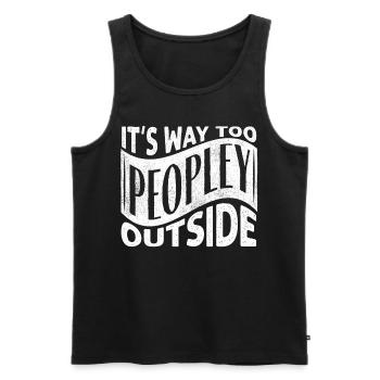 Weg Zu Menschen Draußen, Ich Hasse Menschen - Männer Premium Bio Tank Top - Schwarz - Vorne - AI Model Male 178 light (178cm)