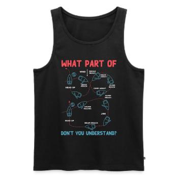 Man overboard maneuvers, sailor, sailing - Men's Premium Organic Tank Top - black - Front - Michal (187cm)