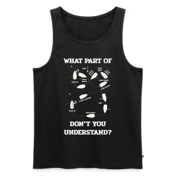 Man overboard maneuvers, sailor, sailing - Men's Premium Organic Tank Top - black - Front - Michal (187cm)