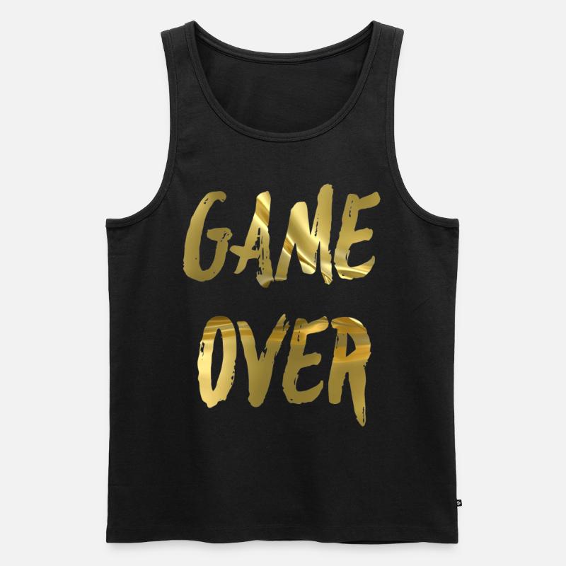 GAME OVER - Männer Premium Bio Tank Top - Schwarz