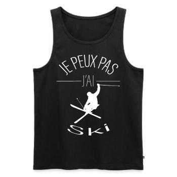 J'peux pas j'ai ski - Débardeur bio Premium Homme - noir - Devant - Michal (187cm)