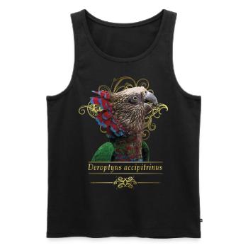 Der Cacique-Papagei - Männer Premium Bio Tank Top - Schwarz - Vorne - AI Model Male 178 light (178cm)