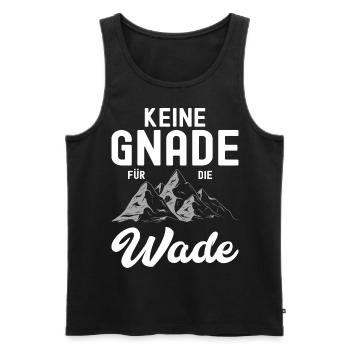 Wandern Geschenkidee Wanderer Berge Trekking - Männer Premium Bio Tank Top - Schwarz - Vorne - Michal (187cm)