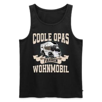 Camping Camper Campen Opa - Männer Premium Bio Tank Top - Schwarz - Vorne - AI Model Male 178 light (178cm)