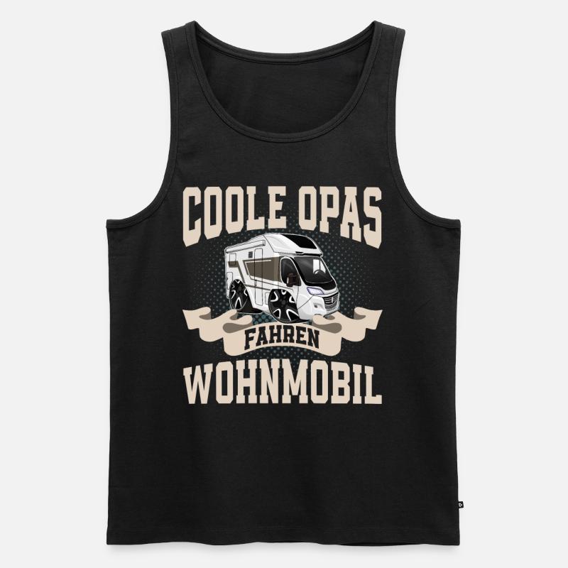 Camping Camper Campen Opa - Männer Premium Bio Tank Top - Schwarz