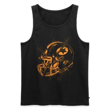 Casque de football américain Grunge Splash USA Sports - Débardeur bio Premium Homme - noir - Devant - Michal (187cm)
