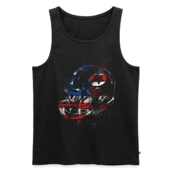 Casque de football américain Grunge Splash USA Flag - Débardeur bio Premium Homme - noir - Devant - Michal (187cm)