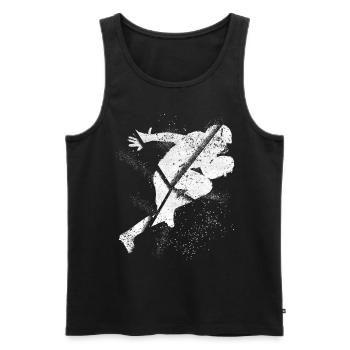 Joueur de football américain Grunge Splash USA Sports - Débardeur bio Premium Homme - noir - Devant - Michal (187cm)