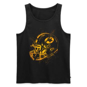 Casque de football américain Grunge Splash USA Sports - Débardeur bio Premium Homme - noir - Devant - Michal (187cm)