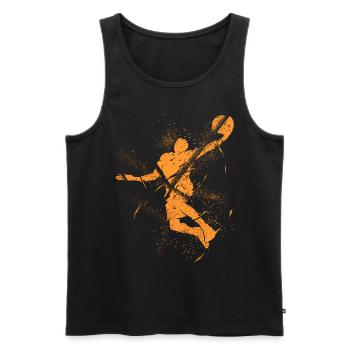 Basketball Basketball Player Dunking Grunge Splash - Men's Premium Organic Tank Top - black - Front - AI Model Male 178 light (178cm)