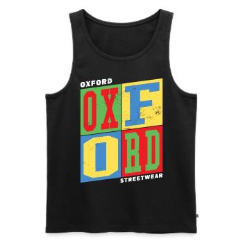 Oxford England UK Stadt Bunt Skyline Heimat - Männer Premium Bio Tank Top - Schwarz - Vorne - Michal (187cm)