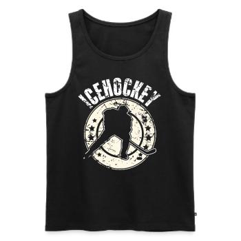 Eishockey Ice Hockey - Men's Premium Organic Tank Top - black - Front - Michal (187cm)