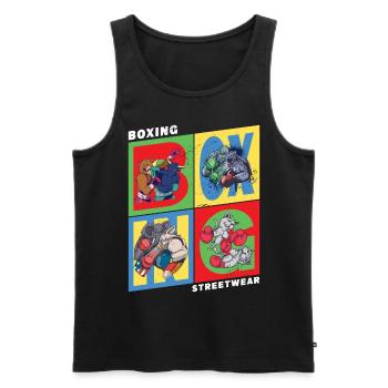 Boxen Boxer Boxkampf Sport Tiere Cartoon Comic - Männer Premium Bio Tank Top - Schwarz - Vorne - AI Model Male 178 light (178cm)