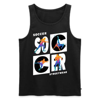 Soccer Soccer Player Soccer Player Sports Fan Club - Men's Premium Organic Tank Top - black - Front - Michal (187cm)