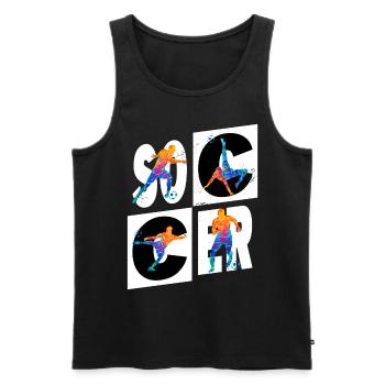 Soccer Soccer Player Soccer Player Sports Fan Club - Men's Premium Organic Tank Top - black - Front - Michal (187cm)