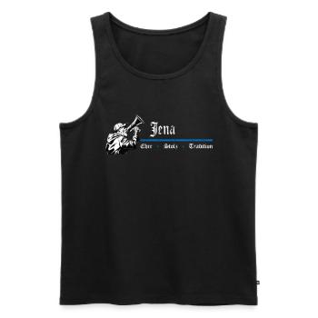 Jena Ehre Stolz Tradition - Männer Premium Bio Tank Top - Schwarz - Vorne - Michal (187cm)