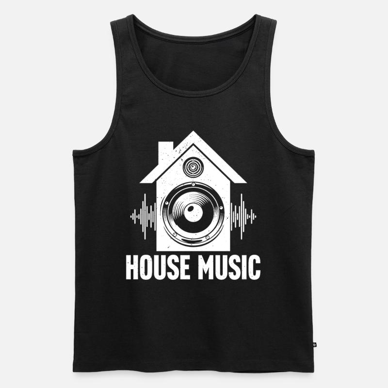 House - Männer Premium Bio Tank Top - Schwarz