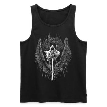 HEROIC FANTASY GOTHIC TATTOO TATTOO METAL - Men's Premium Organic Tank Top - black - Front - AI Model Male 178 light (178cm)