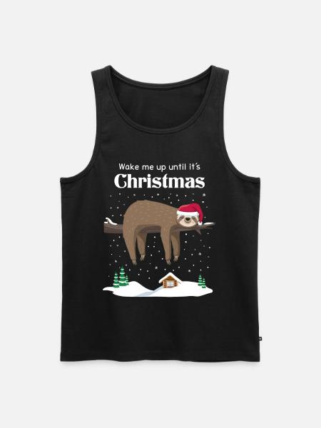 Christmas sloth - Men's Premium Organic Tank Top - black