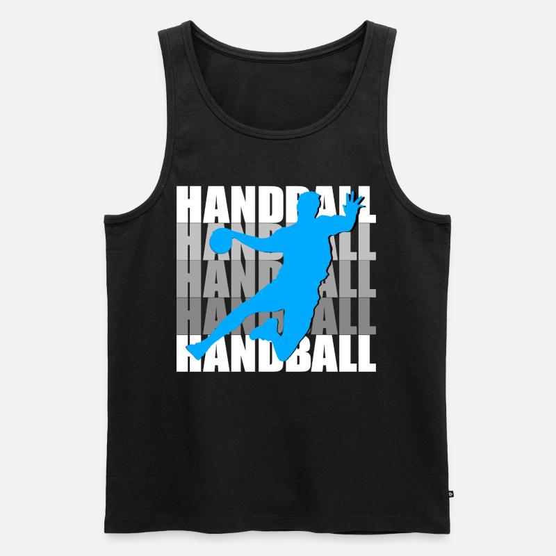 Handball - Männer Premium Bio Tank Top - Schwarz