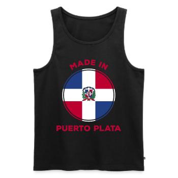 Puerto Plata République dominicaine - Débardeur bio Premium Homme - noir - Devant - Michal (187cm)