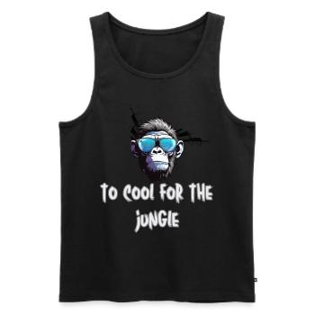to cool for the jungle - T-Shirt Männer/Frauen - Männer Premium Bio Tank Top - Schwarz - Vorne - AI Model Male 178 light (178cm)