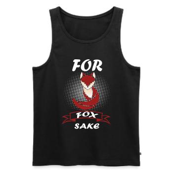 fuchs - Männer Premium Bio Tank Top - Schwarz - Vorne - AI Model Male 178 light (178cm)