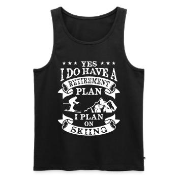 Altersvorsorge auf Skifahren Vintage Geschenk T-Shirt - Männer Premium Bio Tank Top - Schwarz - Vorne - Michal (187cm)