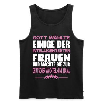 Deutscher Wachtelhund - Wachtelhund - Männer Premium Bio Tank Top - Schwarz - Vorne - Michal (187cm)
