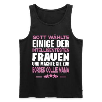 Border Collie - Border Collie Hund - Männer Premium Bio Tank Top - Schwarz - Vorne - AI Model Male 178 light (178cm)