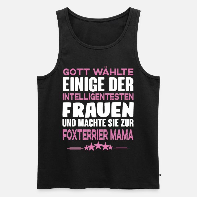 Foxterrier - Foxterrier Hund - Männer Premium Bio Tank Top - Schwarz