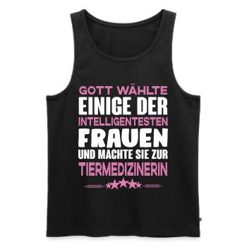 Tiermedizin - Tiermedizinerin - Männer Premium Bio Tank Top - Schwarz - Vorne - Michal (187cm)
