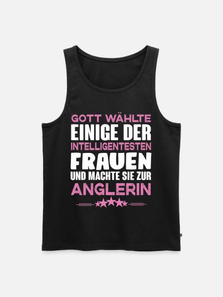 Anglerin - Männer Premium Bio Tank Top - Schwarz