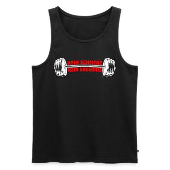 Bodybuildung Kraftsport Schmerz - Männer Premium Bio Tank Top - Schwarz - Vorne - AI Model Male 178 light (178cm)