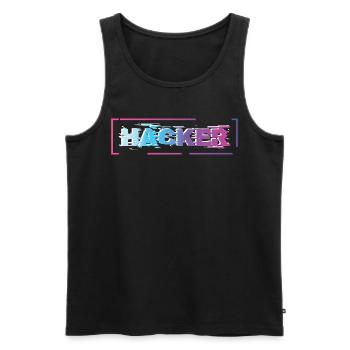 Hacker Hacking - Männer Premium Bio Tank Top - Schwarz - Vorne - AI Model Male 178 light (178cm)