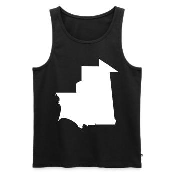 Mauretanien Landkarte Flagge - Männer Premium Bio Tank Top - Schwarz - Vorne - AI Model Male 178 light (178cm)