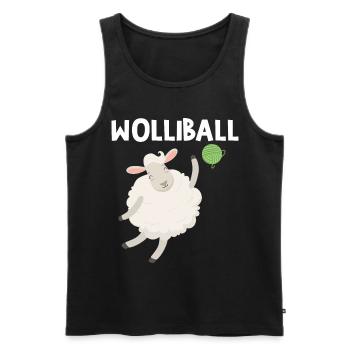 Wolliball Volleyball Schaf Sport Geburtstag Idee - Männer Premium Bio Tank Top - Schwarz - Vorne - Michal (187cm)