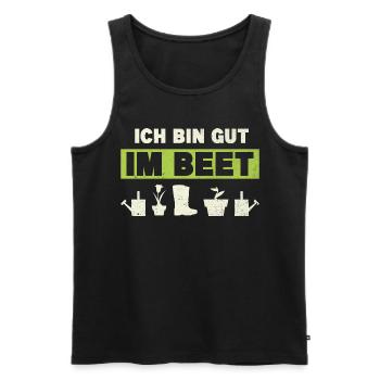 Gärtner Ich Bin Gut Im Beet - Männer Premium Bio Tank Top - Schwarz - Vorne - Michal (187cm)