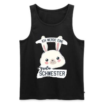 Ich werde eine Große Schwester - Männer Premium Bio Tank Top - Schwarz - Vorne - Michal (187cm)