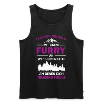 Furry Fable Anime - Männer Premium Bio Tank Top - Schwarz - Vorne - AI Model Male 178 light (178cm)