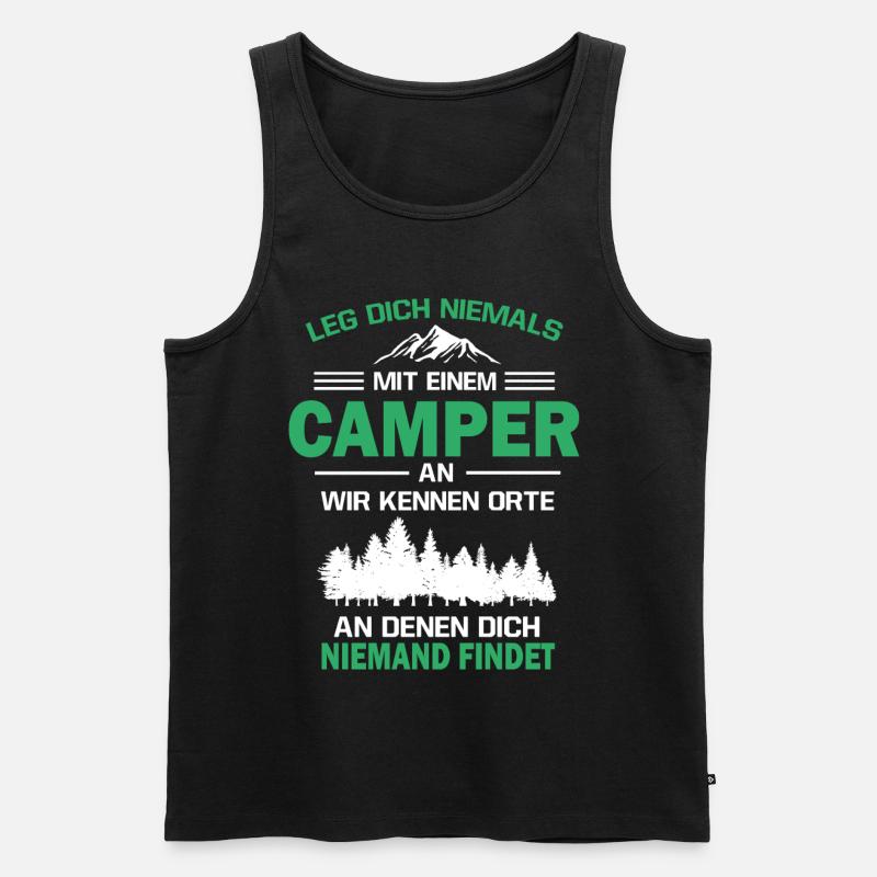 Camper Zelten Wohnwagen - Männer Premium Bio Tank Top - Schwarz
