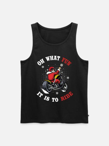 Santa Motorcycle Chopper - Men's Premium Organic Tank Top - black