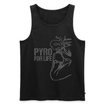 Pyro for life New Year's Eve Pyromaniac Fireworks Firecrackers - Men's Premium Organic Tank Top - black - Front - Michal (187cm)