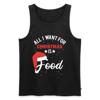 Weihnachtsessen Christmas food Festnacht - Männer Premium Bio Tank Top - Schwarz - Vorne - AI Model Male 178 light (178cm)
