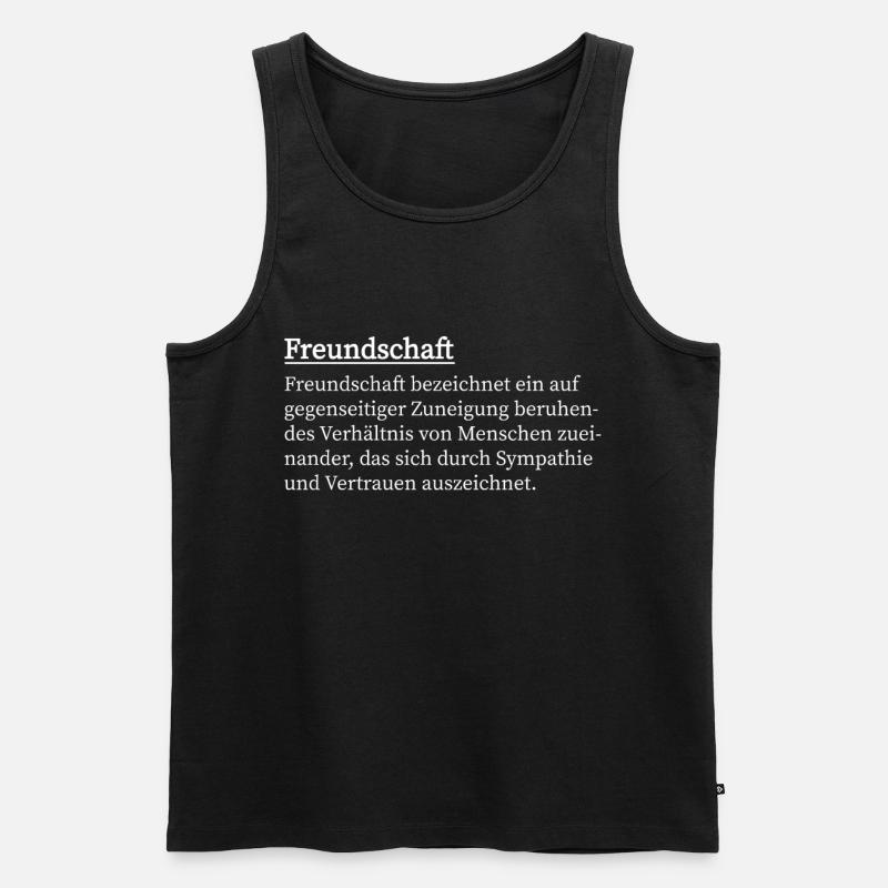 Freundschaft - Männer Premium Bio Tank Top - Schwarz