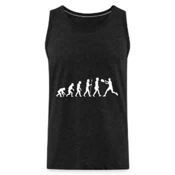 Tennis Evolution - Männer Premium Bio Tank Top - Anthrazit - Vorne - Alexander (188cm)
